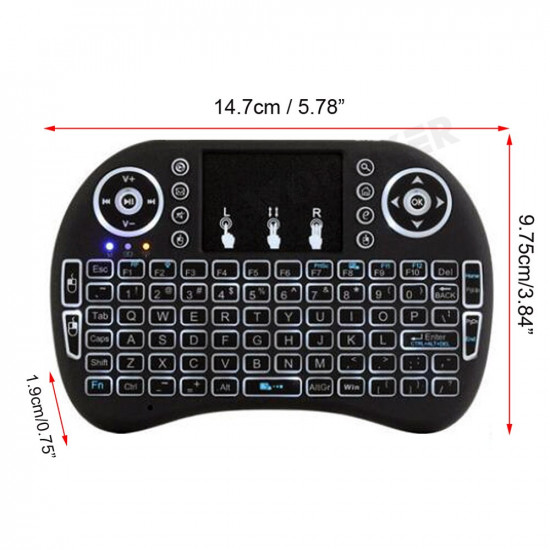 Mini clavier télécommande sans fil 2.4 GHz